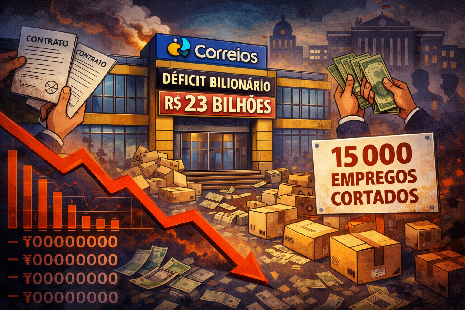 Correios: 23 bilhões de rombo em 2026 mesmo com corte de 15 mil empregos