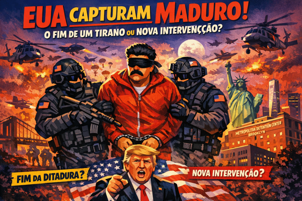 Operação militar americana captura Maduro na Venezuela gerando crise geopolítica