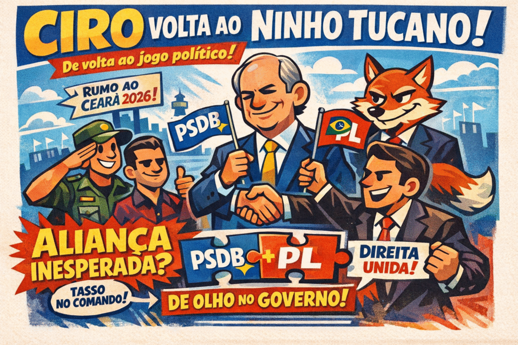 Ciro Gomes durante evento de filiação ao PSDB no Ceará com lideranças políticas