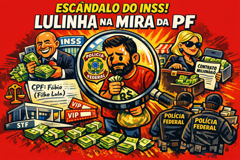 Investigação da Polícia Federal sobre possível envolvimento de Lulinha no caso Careca do INSS