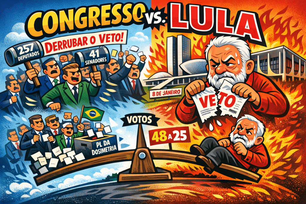 Congresso Nacional onde será votada a derrubada do veto de Lula ao PL da Dosimetria