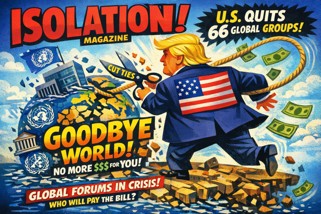 Donald Trump assina ordem executiva retirando os Estados Unidos de organizações internacionais e da ONU