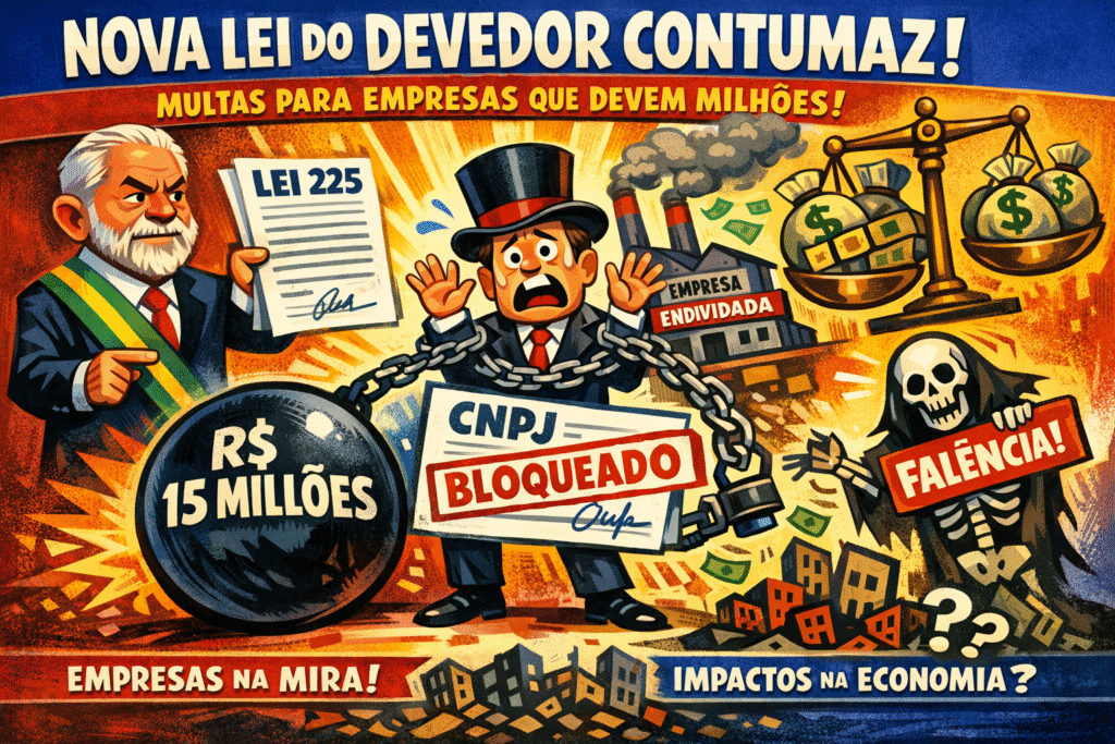 Imagem ilustrativa sobre legislação tributária e devedor contumaz no Brasil