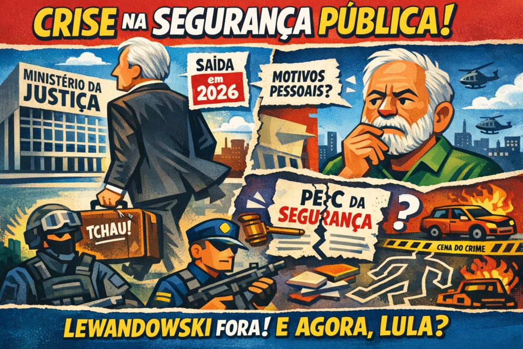 Ministro Ricardo Lewandowski durante cerimônia oficial no Ministério da Justiça
