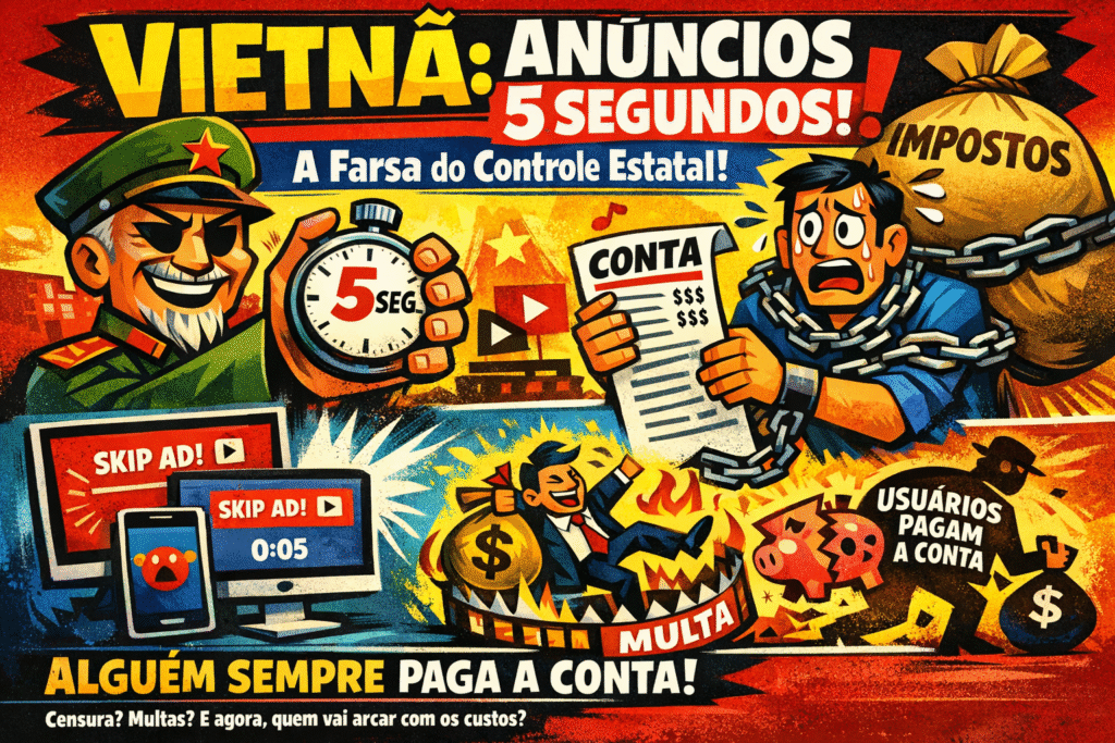 Ilustração sobre regulamentação de publicidade digital e plataformas online