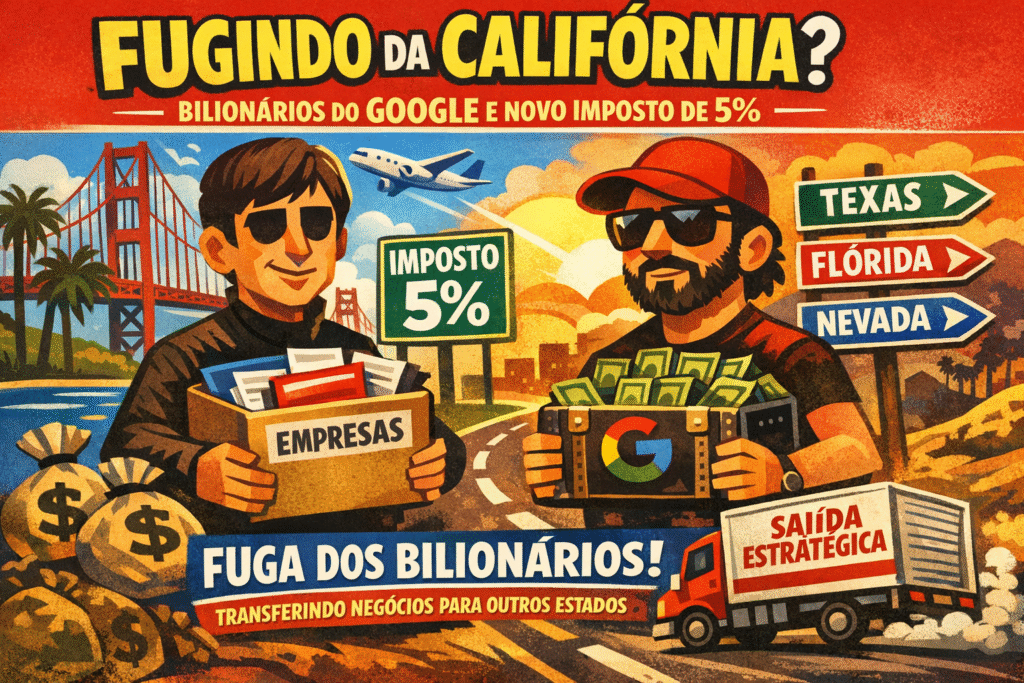 Imagem ilustrativa sobre debate econômico envolvendo política tributária na Califórnia