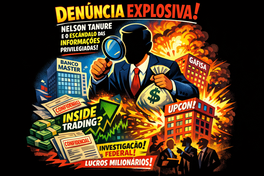 Nelson Tanure em evento empresarial discutindo investimentos no mercado financeiro brasileiro