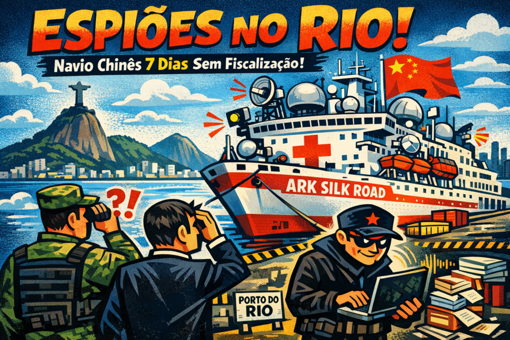 Navio-hospital chinês Ark Silk Road atracado no porto do Rio de Janeiro