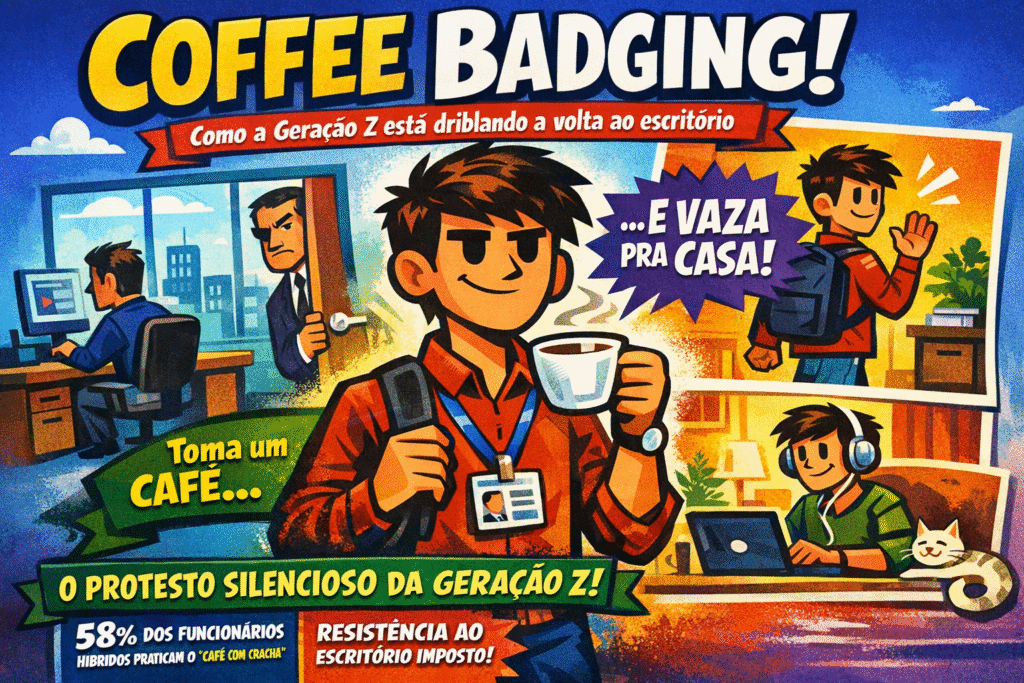 Profissionais tomando café no escritório antes de voltar para casa para trabalhar remotamente