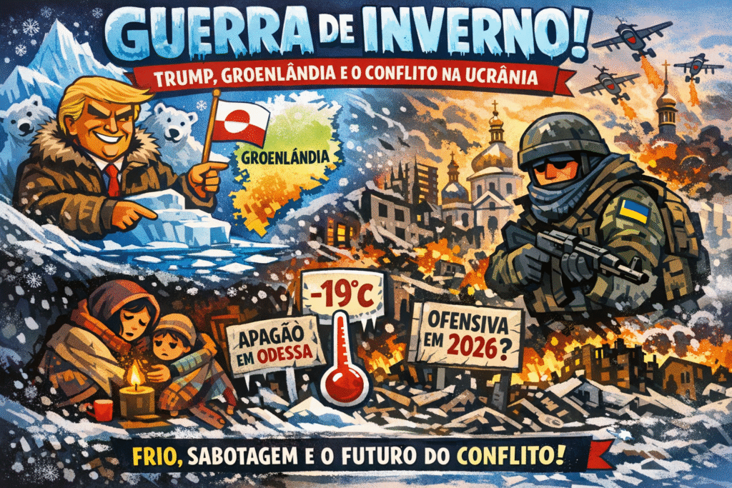 Soldados ucranianos em posições defensivas durante inverno rigoroso com temperaturas negativas