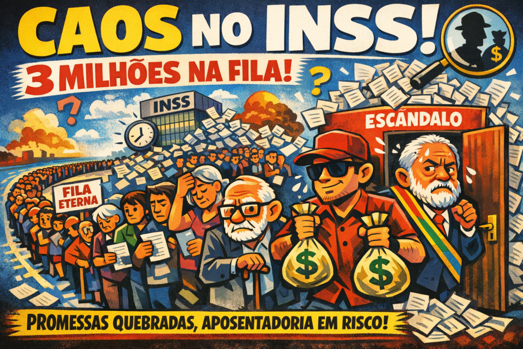 Fila virtual do INSS representa milhões de brasileiros aguardando benefícios previdenciários em sistema sobrecarregado