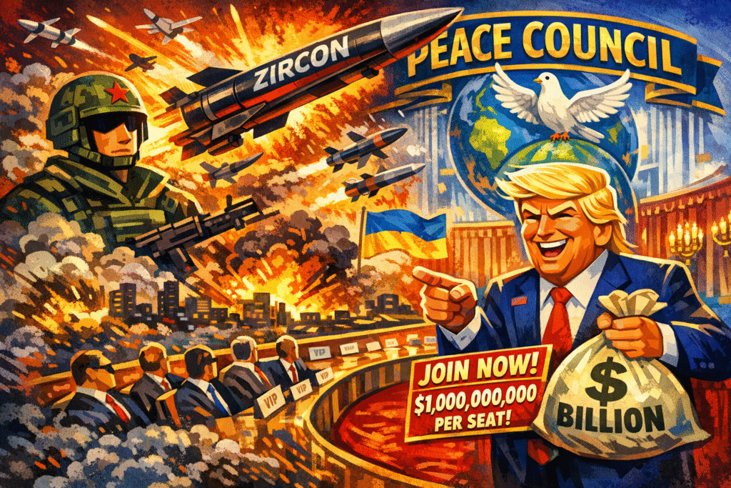 Míssil hipersônico russo Zircon sendo testado em combate contra forças ucranianas em janeiro de 2026