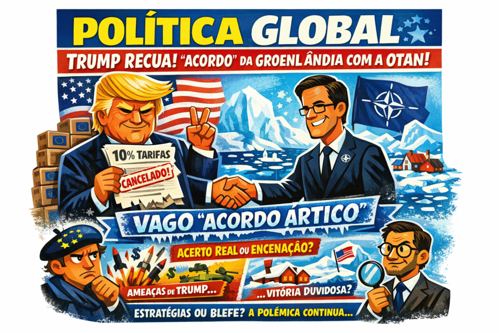 Donald Trump anuncia mudança na política de tarifas relacionada à disputa sobre Groenlândia com países europeus
