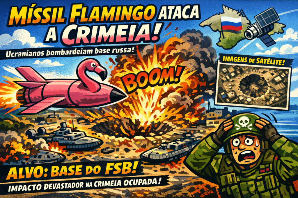 Míssil de cruzeiro Flamingo ucraniano em fábrica da Fire Point