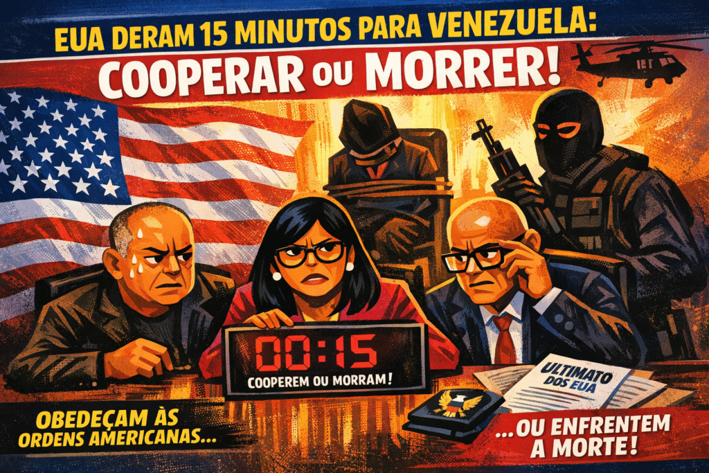 Delcy Rodriguez em reunião após ultimato americano de 15 minutos para cooperar