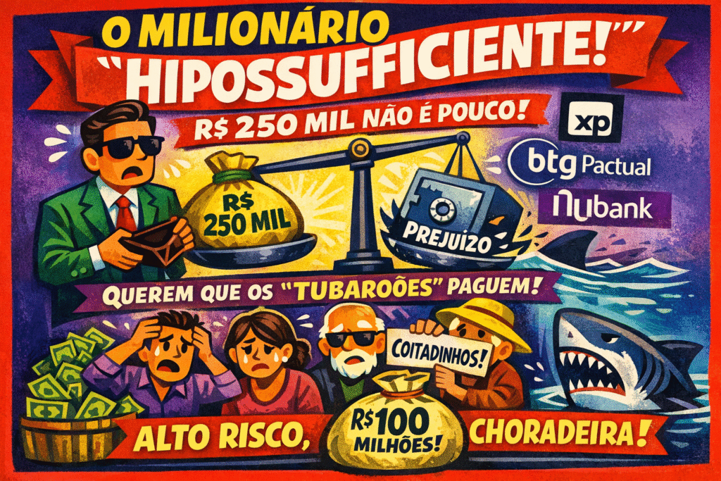 Investidores milionários se declaram hipossuficientes após perdas no Banco Master