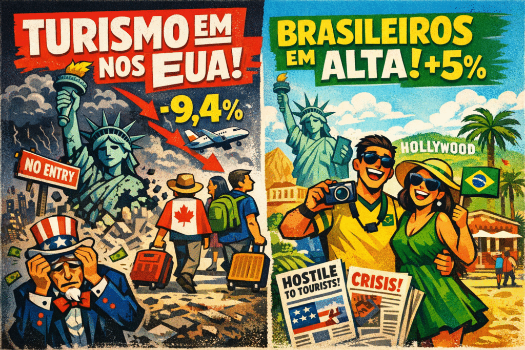 Aeroporto americano com controle de fronteira mais rigoroso sob políticas Trump em 2025