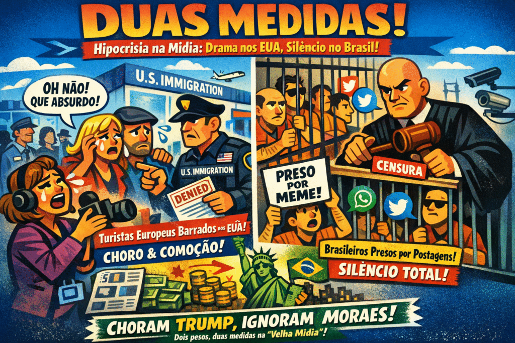 Turistas em aeroporto americano sendo questionados por agentes de imigração durante controle de fronteira