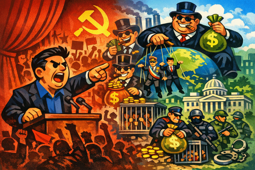 Anthony Garotinho em discurso político criticando sistema bancário