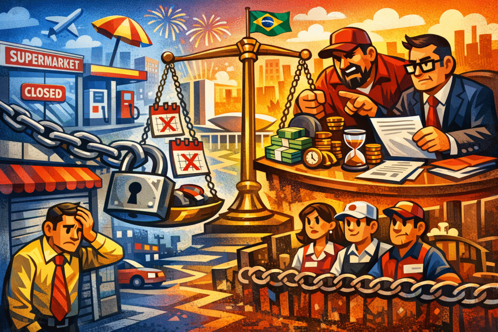 Portaria do Trabalho afeta 5,7 milhões de empresas e força negociação com sindicatos para abrir em feriados
